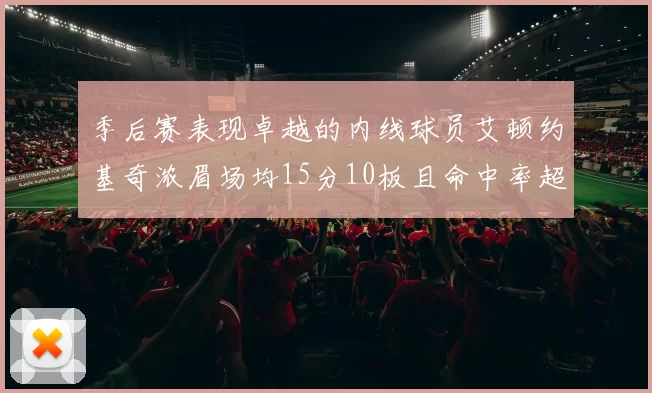 季后赛表现卓越的内线球员艾顿约基奇浓眉场均15分10板且命中率超60